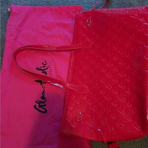 Glam Addict Glossy Red Tote Bag